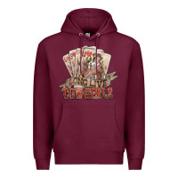 Burgundy long live cowgirls cards Premium Hoodie - NancyCooperArtShop
