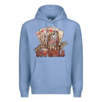 Colony Blue long live cowgirls cards Premium Hoodie - NancyCooperArtShop