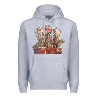 Heather Grey long live cowgirls cards Premium Hoodie - NancyCooperArtShop