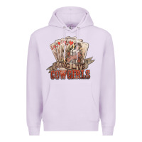 Lilac long live cowgirls cards Premium Hoodie - NancyCooperArtShop