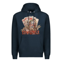 Navy long live cowgirls cards Premium Hoodie - NancyCooperArtShop