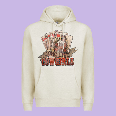 Long Live Cowgirls Cards Premium Hoodie Designed By Nancycooperartshop
