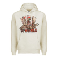 Oatmeal Heather long live cowgirls cards Premium Hoodie - NancyCooperArtShop