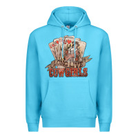 Ocean Blue long live cowgirls cards Premium Hoodie - NancyCooperArtShop