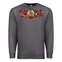 Charcoal Heather mom lady of guadalupe Premium Sweatshirt - BarkalooDesign