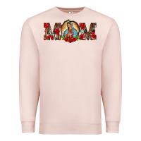 Pale Pink mom lady of guadalupe Premium Sweatshirt - BarkalooDesign