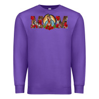 Purple mom lady of guadalupe Premium Sweatshirt - BarkalooDesign