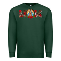 Sports Green mom lady of guadalupe Premium Sweatshirt - BarkalooDesign