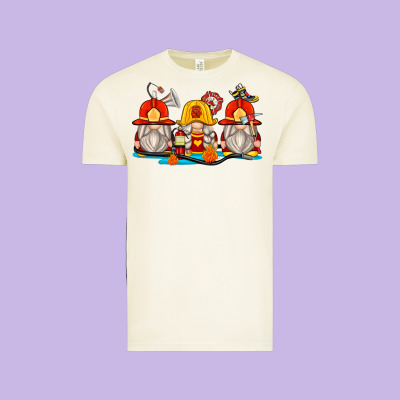 Firefighter Gnomes Vintage Tee Designed By Zillion Design Studio