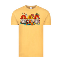 Vintage Mustard firefighter gnomes Vintage Tee - Zillion Design Studio