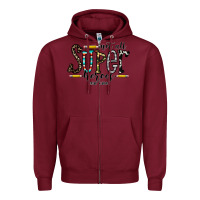 Burgundy not all super heroes wear capes Zipper Hoodie - CowhideDigitalArt