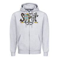 Heather Grey not all super heroes wear capes Zipper Hoodie - CowhideDigitalArt