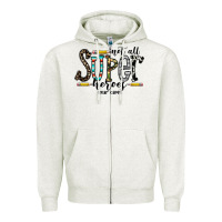 Oatmeal Heather not all super heroes wear capes Zipper Hoodie - CowhideDigitalArt