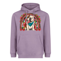Lavender english bulldog floral rainbow Heavyweight Hoodie - Artiststas
