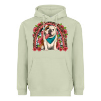 Matcha english bulldog floral rainbow Heavyweight Hoodie - Artiststas