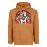 Meerkat english bulldog floral rainbow Heavyweight Hoodie - Artiststas