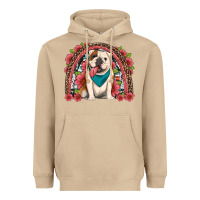 Mushroom english bulldog floral rainbow Heavyweight Hoodie - Artiststas