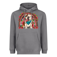 Storm english bulldog floral rainbow Heavyweight Hoodie - Artiststas