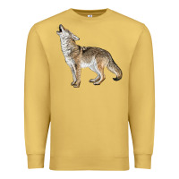 Antique Gold Howling Coyote Premium Sweatshirt - LillyAllenDesigns