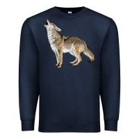 Navy Howling Coyote Premium Sweatshirt - LillyAllenDesigns