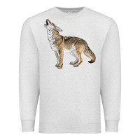 Oatmeal Heather Howling Coyote Premium Sweatshirt - LillyAllenDesigns