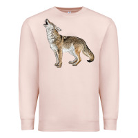 Pale Pink Howling Coyote Premium Sweatshirt - LillyAllenDesigns