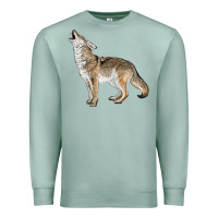 Seafoam Howling Coyote Premium Sweatshirt - LillyAllenDesigns