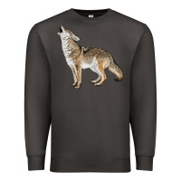 Smoke Howling Coyote Premium Sweatshirt - LillyAllenDesigns