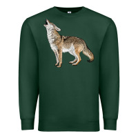Sports Green Howling Coyote Premium Sweatshirt - LillyAllenDesigns