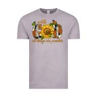 With God All Things Are Possible With Sunflower Vintage Tee | Teevron