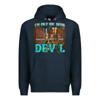 Navy im only one drink Premium Hoodie - NancyCooperArtShop