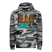 Slate Camo im only one drink Premium Hoodie - NancyCooperArtShop