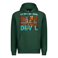 Sports Green im only one drink Premium Hoodie - NancyCooperArtShop