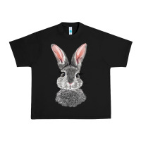 Black Bunny Face Urban Heavy Tee - RanaPortraitStore