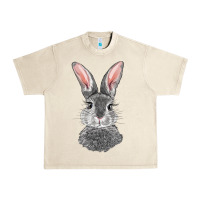 Sandshell Bunny Face Urban Heavy Tee - RanaPortraitStore