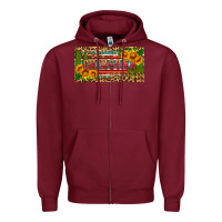 Burgundy Chingona license plate Zipper Hoodie - HRA Design Shop