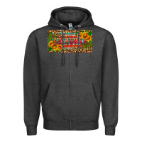 Charcoal Heather Chingona license plate Zipper Hoodie - HRA Design Shop