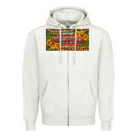 Oatmeal Heather Chingona license plate Zipper Hoodie - HRA Design Shop