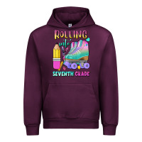 Mauve Wine rolling into seventh grade Urban Hoodie - BundleAndBundleShop