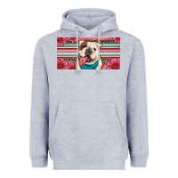 Heather Grey english bulldog floral license plate Heavyweight Hoodie - Artiststas