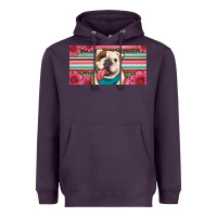 English Bulldog Floral License Plate Heavyweight Hoodie | Teevron