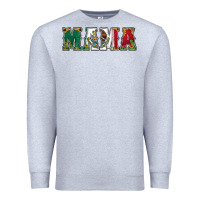Heather Grey mexican flag mama Premium Sweatshirt - Jasminsmagicworld