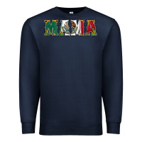 Navy mexican flag mama Premium Sweatshirt - Jasminsmagicworld