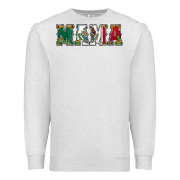 Oatmeal Heather mexican flag mama Premium Sweatshirt - Jasminsmagicworld