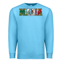Ocean Blue mexican flag mama Premium Sweatshirt - Jasminsmagicworld