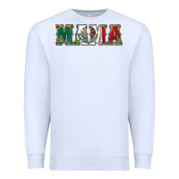 White mexican flag mama Premium Sweatshirt - Jasminsmagicworld