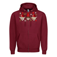 Burgundy baseball gnome Zipper Hoodie - HRA Design Shop