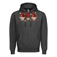 Charcoal Heather baseball gnome Zipper Hoodie - HRA Design Shop
