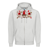 Dove Grey baseball gnome Zipper Hoodie - HRA Design Shop