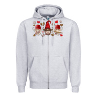 Heather Grey baseball gnome Zipper Hoodie - HRA Design Shop